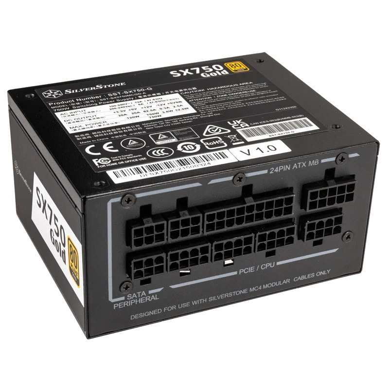 SilverStone SST-SX750-G 80 PLUS Gold modulare - 750 Watt - SFX - 80 PLUS Gold