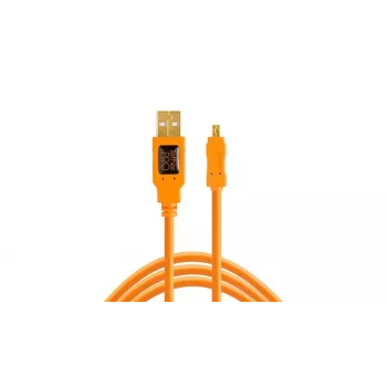 Tether Tools CU8015-ORG – 4,6 m – USB A – Mini-USB B – USB 2.0 – arancione