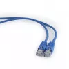 Cavo patch blu Cat. 5E con scarico di trazione sagomato e connettori 50μ, 2 metri