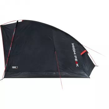 Tenda High Peak Minitramp 2 leggera nero/rosso — tenda da campeggio compatta per 2 persone