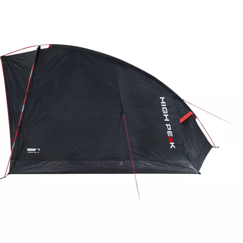 Tenda High Peak Minitramp 2 leggera nero/rosso — tenda da campeggio compatta per 2 persone