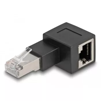Delock - Adattatore di rete - da RJ-45 (M) angolare a destra a RJ-45 (F) - CAT 6a