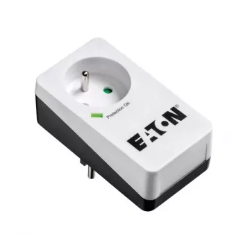 Box protezione da sovratensione Eaton Protection Box 1 FR — 1 presa Type-E, 220–250 V, 16 A, 4000 W, nero, compatto