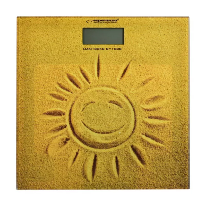 Esperanza EBS006 Bilancia pesapersone Bilancia elettronica pesapersone quadrata beige
