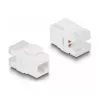 DeLOCK keystone LSA set RJ45 RJ11 Cat.6 nero supporto a clip