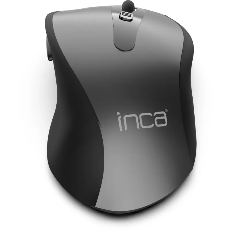Mouse INCA IWM-505 ergonomico wireless 1600 DPI laser nero retail - Mouse - 1.600 dpi