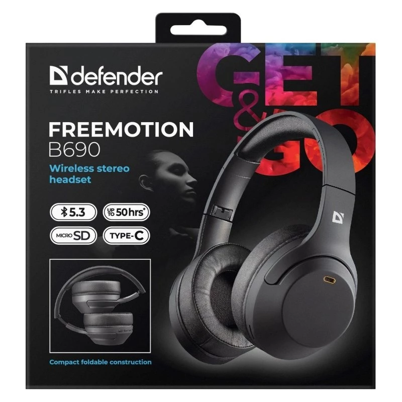Cuffie Defender Bluetooth Freemotion B690 nero