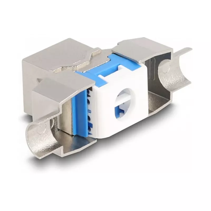 Modulo Keystone DeLOCK RJ45 femmina su LSA Cat.8.1 senza attrezzi piatto metallizzato