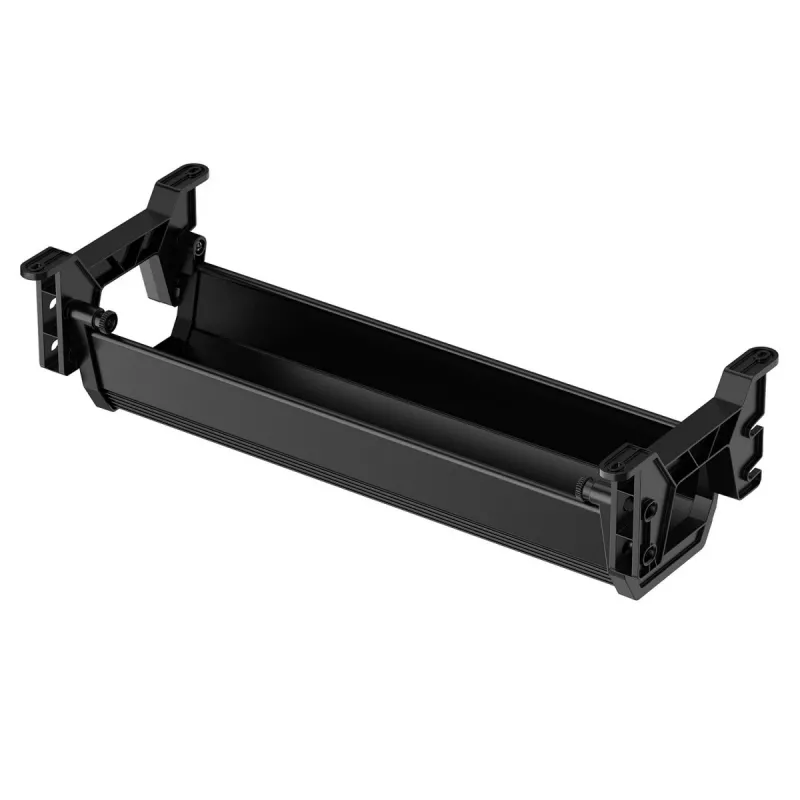 Canalina portacavi sottoscrivania MACLEAN MC-106B — nero, ABS, carico massimo 5 kg