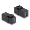 Modulo Keystone DeLOCK USB 3.0 A femmina a A femmina nero 1:1