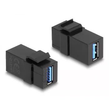 Modulo Keystone DeLOCK USB 3.0 A femmina a A femmina nero 1:1