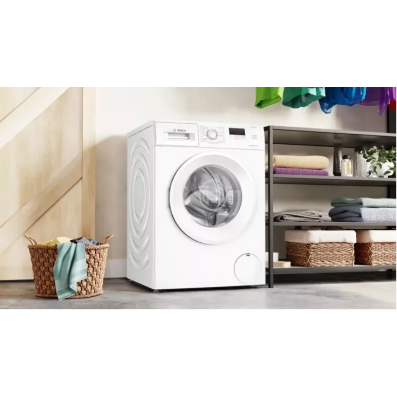 Lavatrice a carica frontale Bosch WGE02201PL — 8 kg, 1200 giri/min, cestello 55 l, display LED, inverter