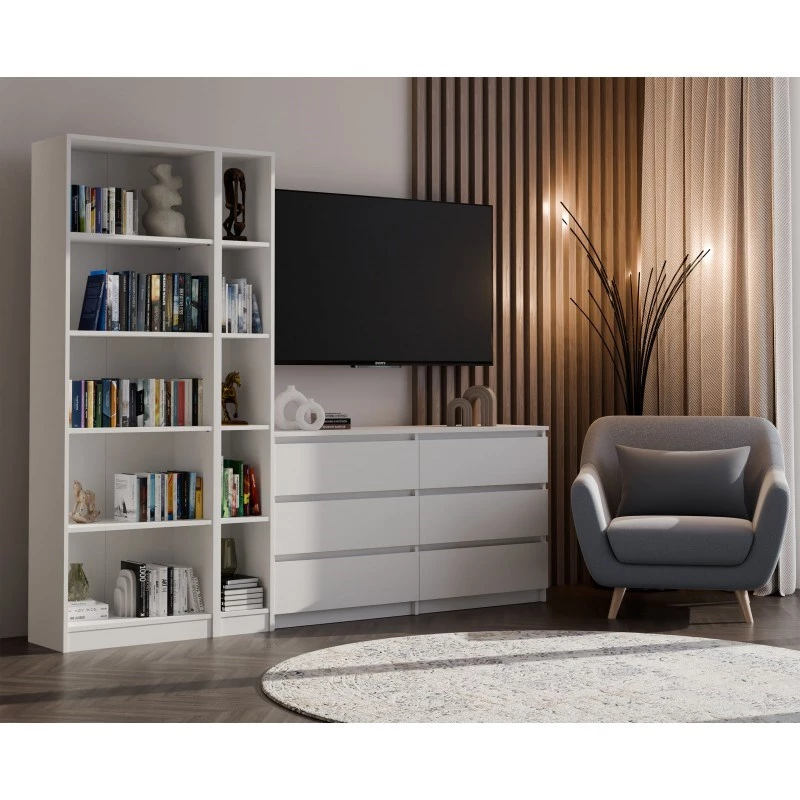 Libreria top e shop REGAŁ R25 25 cm bianco – libreria monoblocco