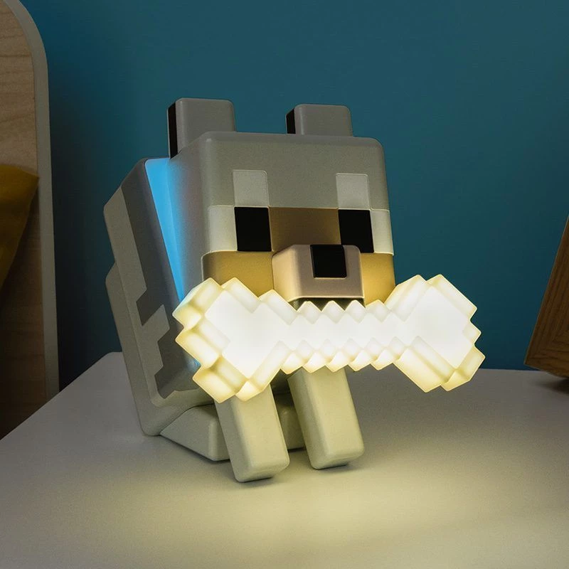 Lampada Paladone Minecraft Wolf GloBuddies