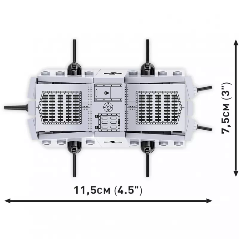 Set di costruzione COBI Sturmpanzerwagen A7V — 119 pezzi, consigliato da 5 anni, argento