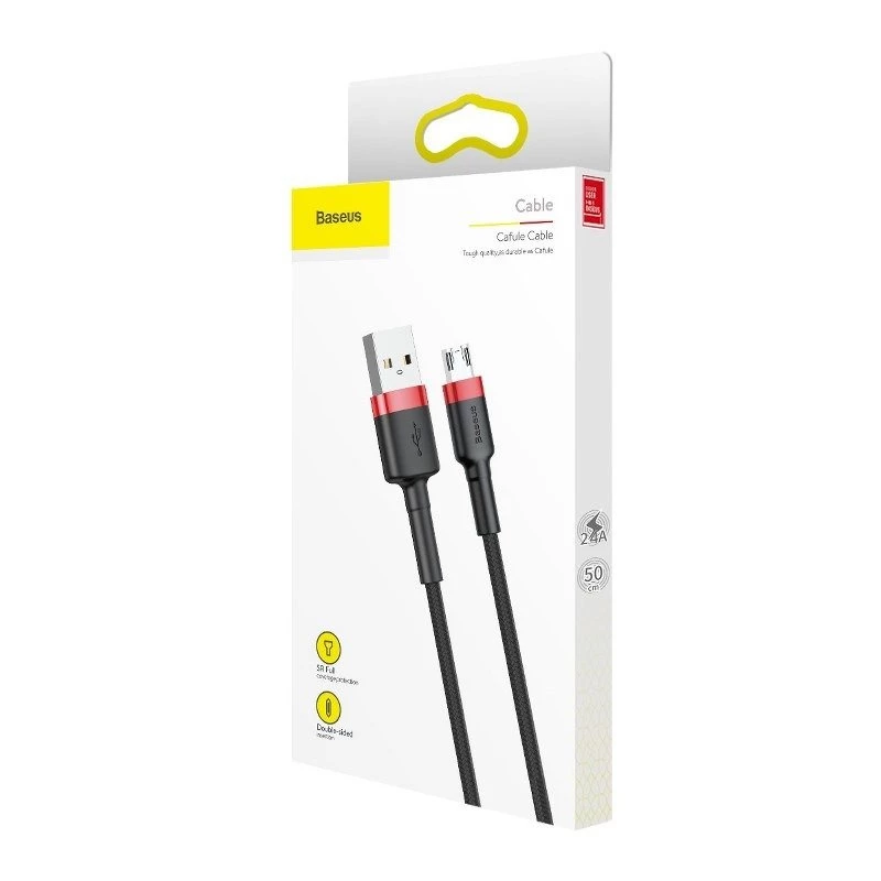 Cavo Micro-USB Baseus Cafule 1,5A 2 m (rosso e nero)
