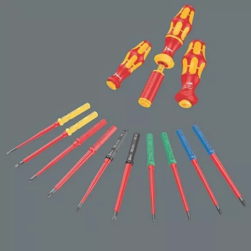 Set di cacciaviti Wera Kraftform Kompakt VDE 60 iS isolato 50 mm — set di precisione isolato elettricamente