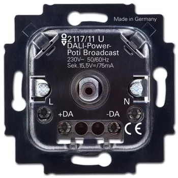 Dimmer rotativo da incasso Busch-Jaeger 2117/11 U, 230 V AC, 50–60 Hz, nero