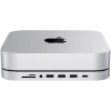 Satechi supporto e hub in alluminio USB Type-C per Apple Mac mini (argento)
