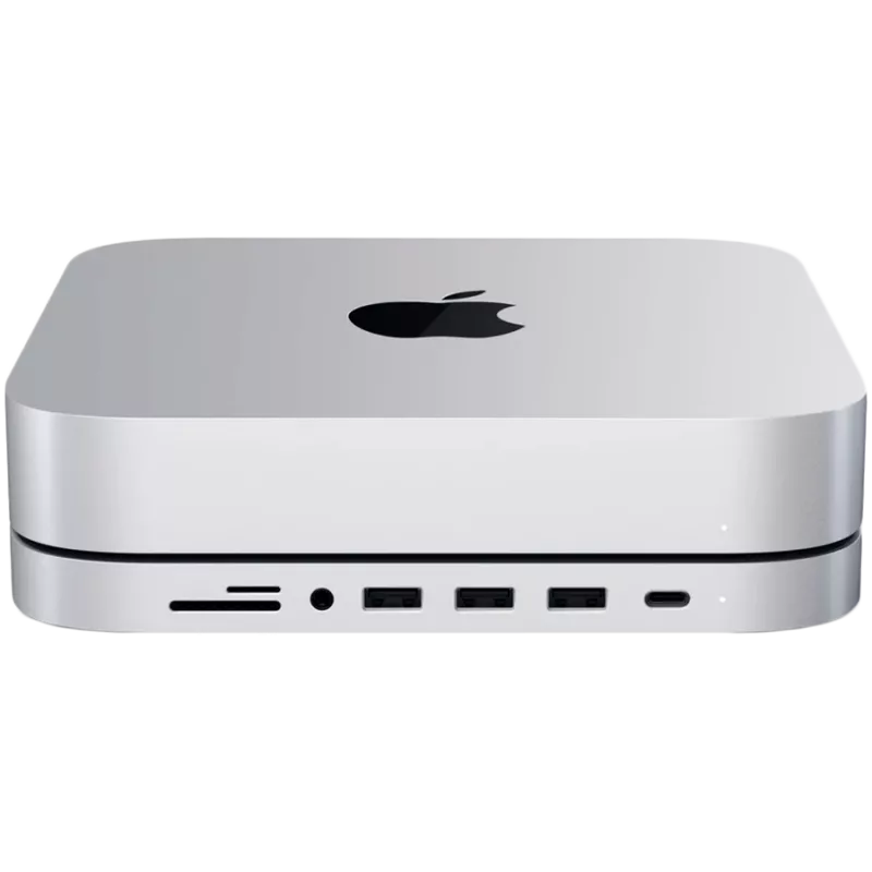 Satechi supporto e hub in alluminio USB Type-C per Apple Mac mini (argento)