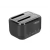 Docking station per dischi rigidi 2,5/3,5 USB 3.0 Natec Kangaroo Dual, funzione di clonazione, alimentatore