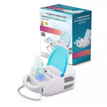 Nebulizzatore da tavolo a rete ESPERANZA ECN002 — nebulizzazione 0,4 ml/min, capacità 10 ml, maschera per adulti e bambini, boccaglio, 220 V