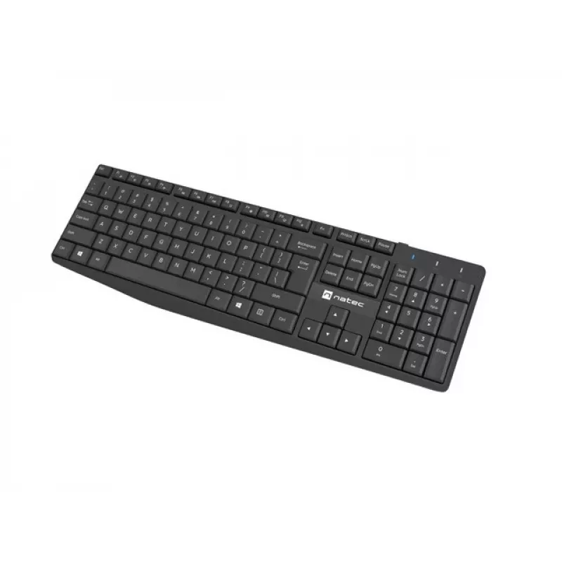 Natec Squid NZB-1989 Kit tastiera e mouse wireless, layout US, nero