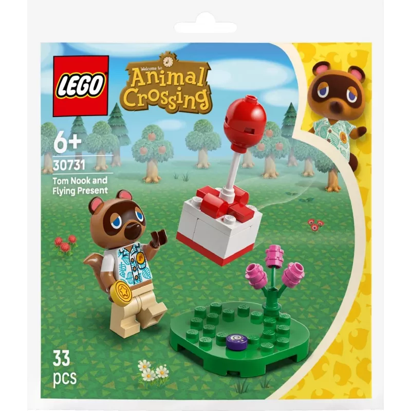 30731 Animal Crossing Tom Nook e regalo palloncino, giocattolo da costruzione Polybag