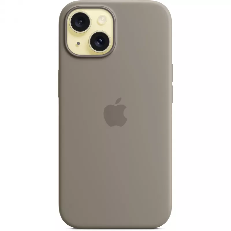 Custodia in silicone compatibile MagSafe per iPhone 15 – Clay