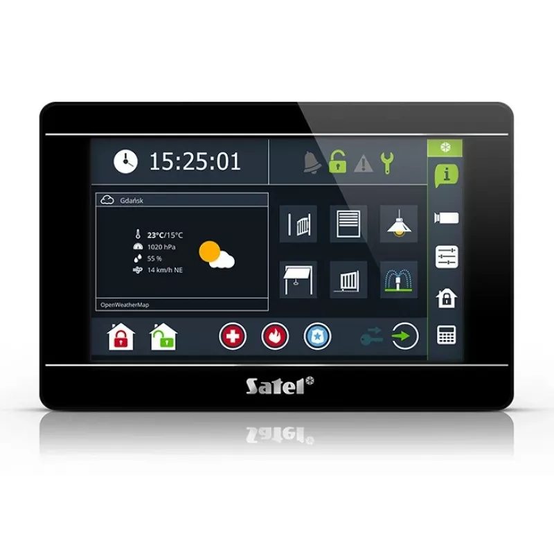 Pannello di controllo touchscreen SATEL INT-TSI-B pannello a parete LCD da 7 pollici per sistemi di sicurezza