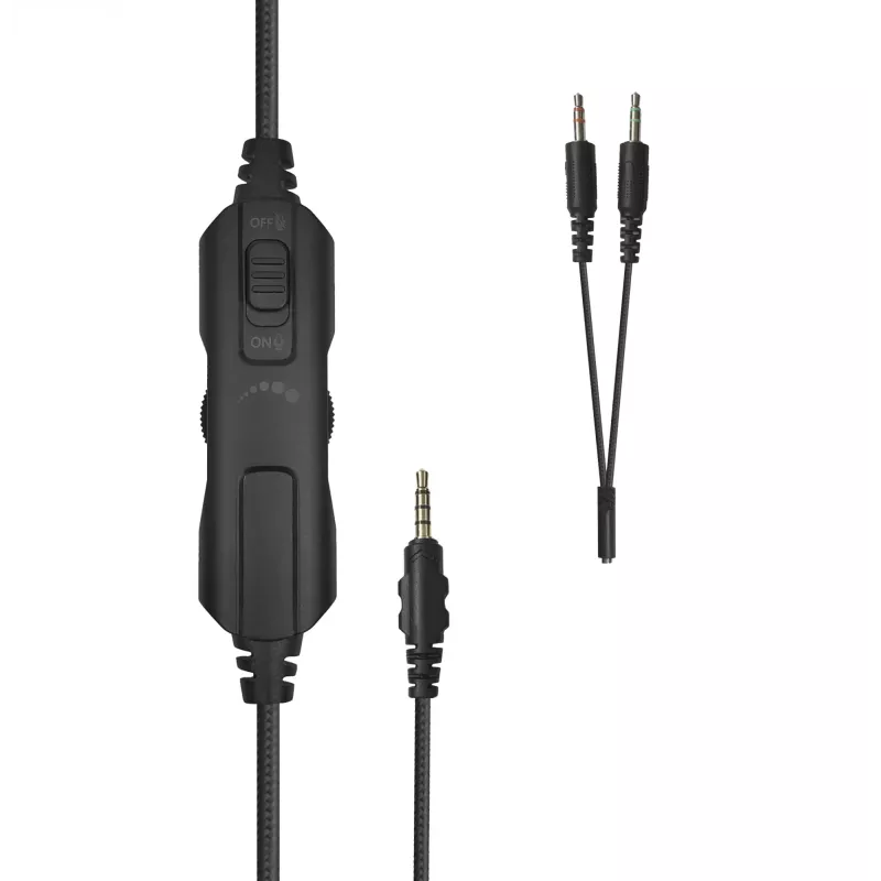 White Shark GH-2540 Elephant cuffie gaming, over-ear, cablate, driver da 50 mm, microfono rimovibile, nere