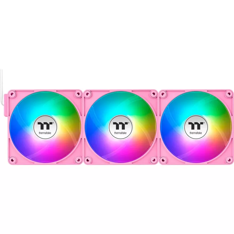 Ventole per case Thermaltake CT120 EX ARGB 120mm rosa confezione da 3
