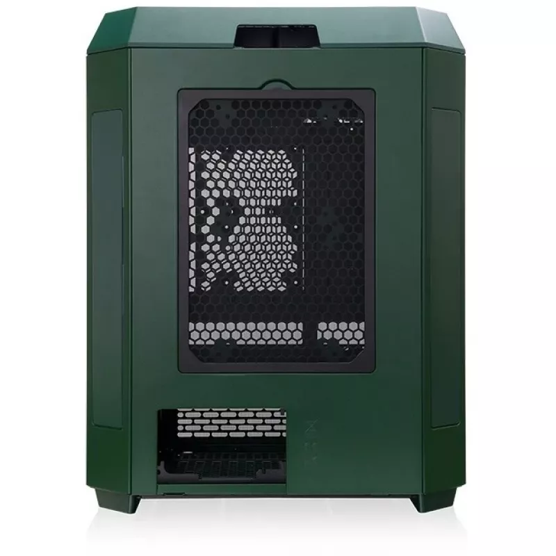 The Tower 600, case tower verde scuro, vetro temperato x 3