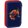 Astuccio Kids Euroswan con 2 zip e accessori Spiderman rosso-blu