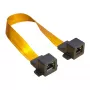 Good Connections passacavo per finestra Ethernet High-Quality - trasparente - lunghezza totale connettore incluso 25cm - lunghezza flessibile 18cm