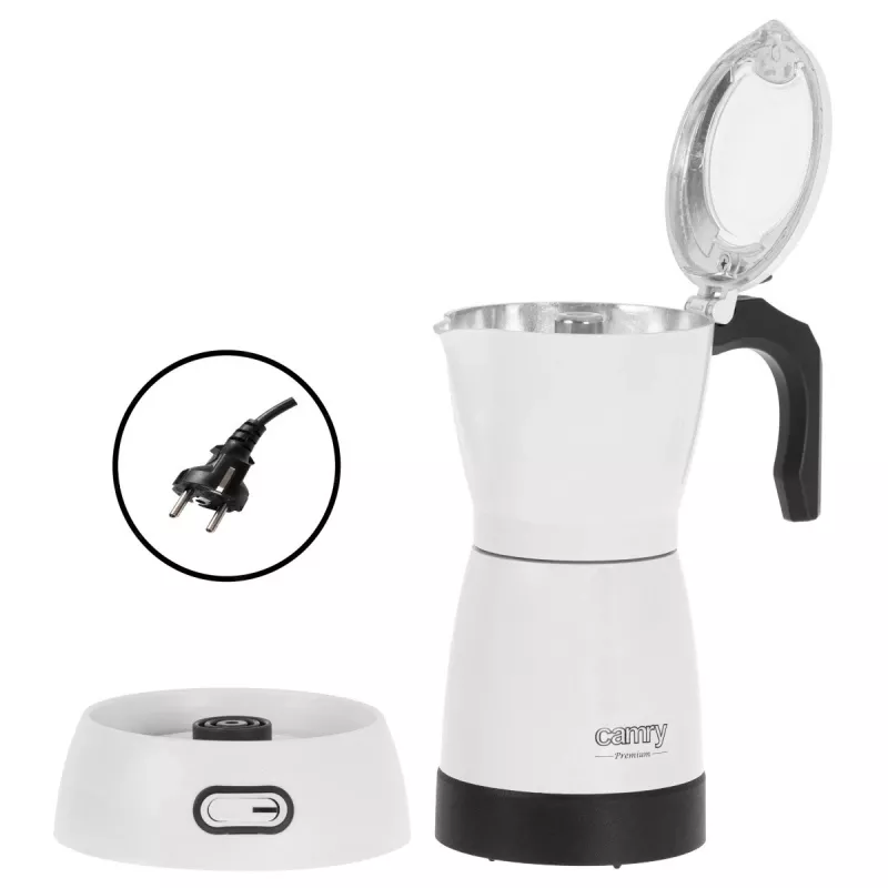 Camry | macchina per caffè moka elettrica | CR 4415w | 480 W | bianco