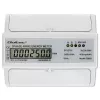 Contatore elettronico bidirezionale trifase Qoltec | Contatore di consumo energetico per guida DIN | 400V | 100A | LCD | 4P
