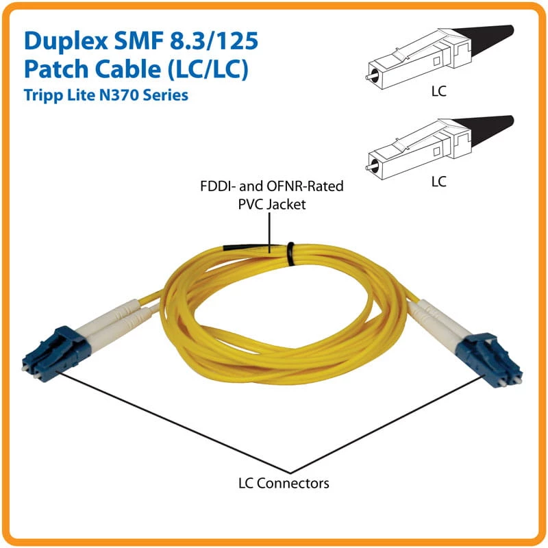 Cavo patch in fibra ottica duplex monomodale 9/125 Tripp Lite N370-05M (LC/LC) - 5 m (N370-05M)
