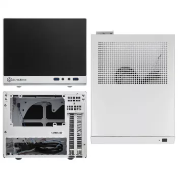 SilverStone SUGO SG13 - Desktop - Mini-DTX - senza alimentatore (AT / PS/2) - nero, bianco - USB/Audio (SST-SG13WB-Q)