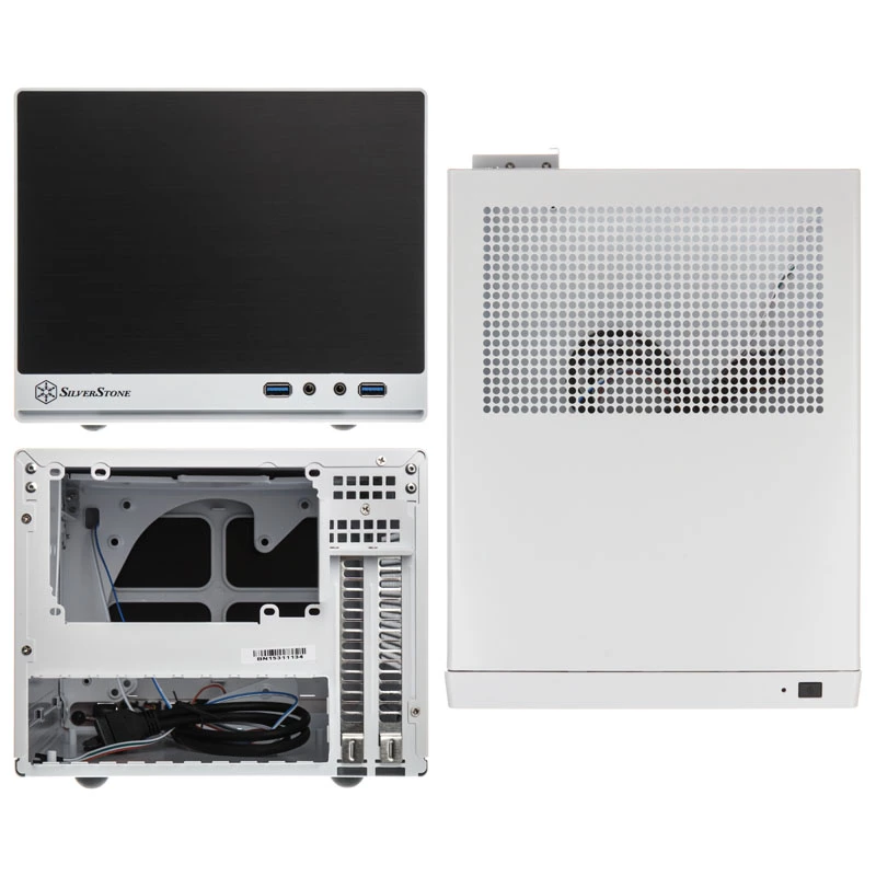 SilverStone SUGO SG13 - Desktop - Mini-DTX - senza alimentatore (AT / PS/2) - nero, bianco - USB/Audio (SST-SG13WB-Q)