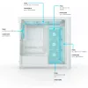 VK02 Lite, case tower bianco, vetro temperato