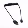ROLINE Cavo a spirale USB 2.0 - A - Micro B - ST/ST 1,0 m - Schermato - USB 2.0 Type Micro B - 1 mm - Cavo a spirale (11.02.8317)