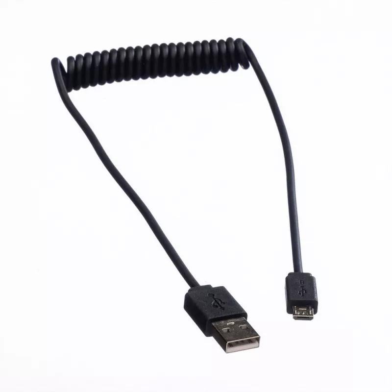 ROLINE Cavo a spirale USB 2.0 - A - Micro B - ST/ST 1,0 m - Schermato - USB 2.0 Type Micro B - 1 mm - Cavo a spirale (11.02.8317)