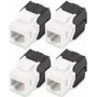 Digitus CAT 6 Keystone Jack non schermato 4 pezzi piatto nero bianco RJ-45