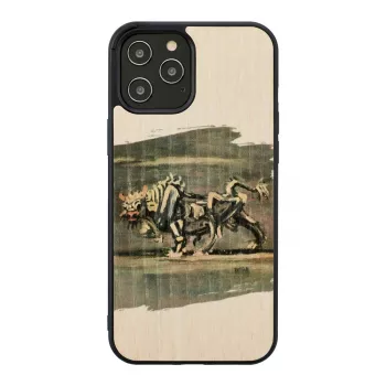 Custodia per cellulare Man and Wood per iPhone 12 / 12 Pro — motivo toro bianco