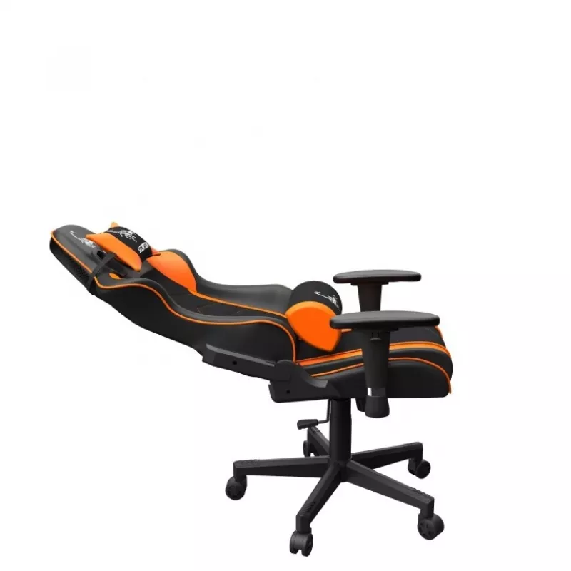 Sedia da gaming GEMBIRD GC-SCORPION-04X nero-arancio design ergonomico, seduta regolabile, schienale alto