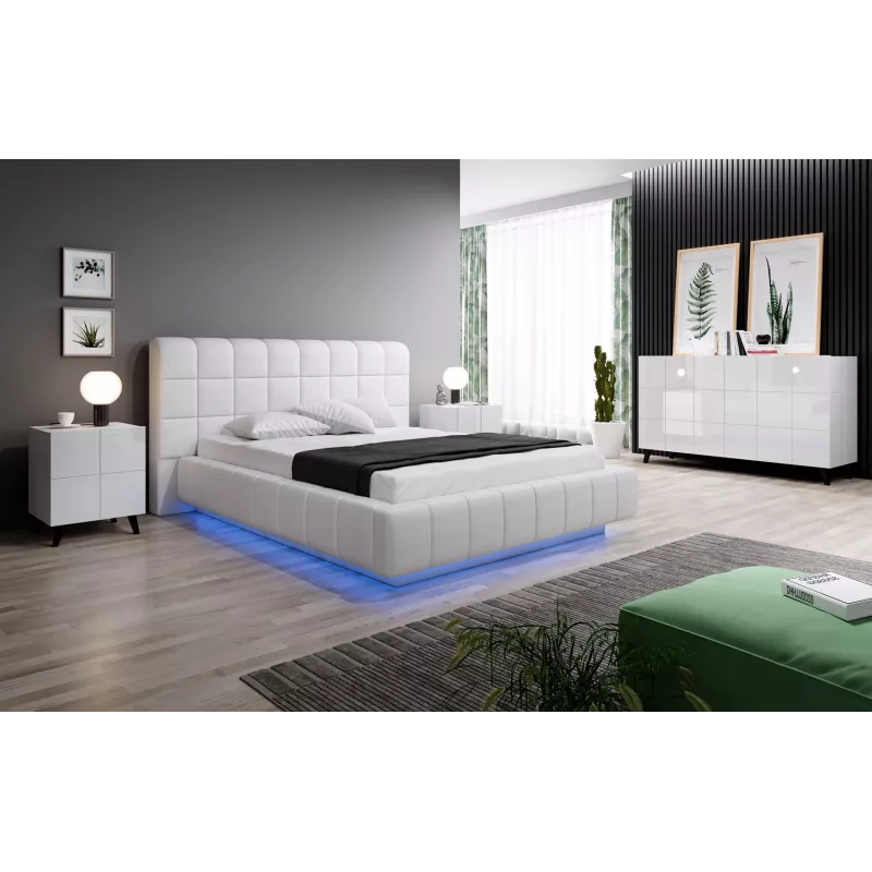 Comodino Cama REJA bianco lucido/bianco lucido