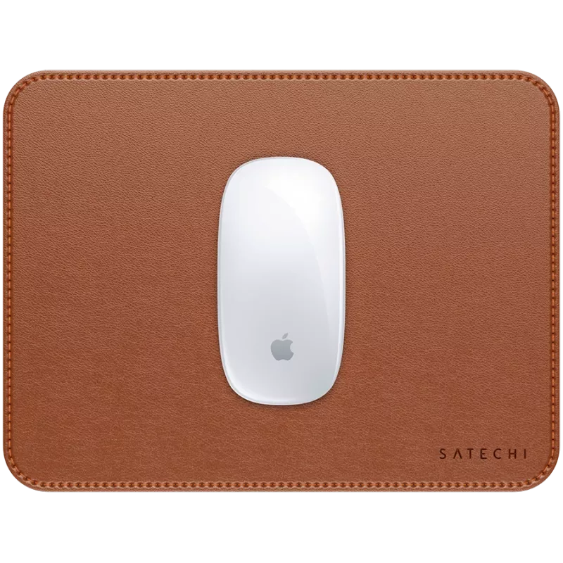 Tappetino per mouse Satechi Premium – tappetino per mouse in pelle vegana (marrone)