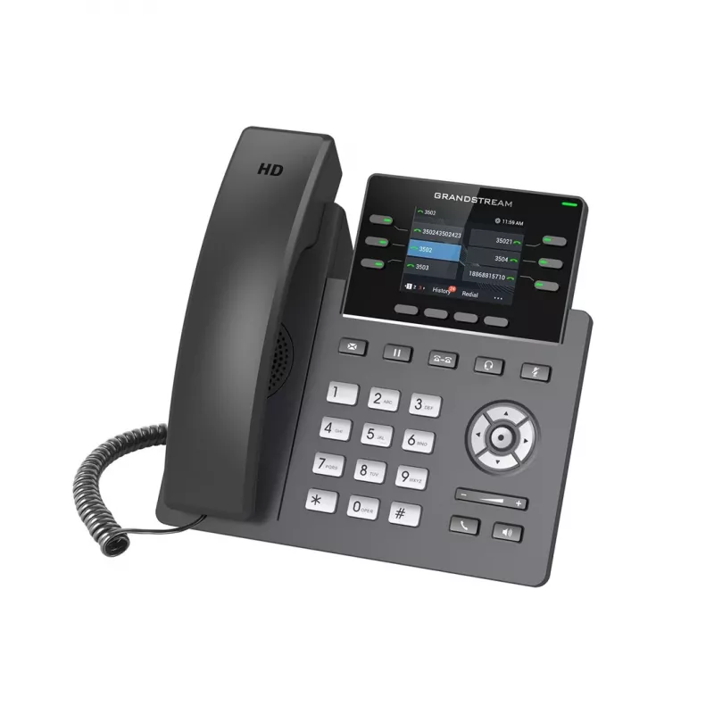 Telefono IP Grandstream GRP2613W nero 4 linee TFT 2,4 pollici