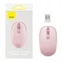 Mouse wireless Baseus F01B Tri-Mode 2.4G BT5.0 1600 DPI (rosa)